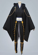 刀剣乱舞　鶴丸国永　黒バージョン　コスプレ衣装　防具付き